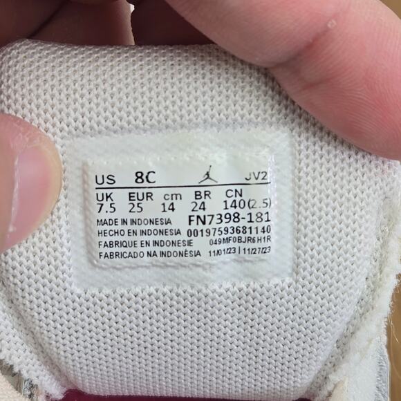 Jordan 1 Low TD Alt Sail Lt Laser Orange White Casual Daily Sneaker Toddler 8c - Picture 13 of 13